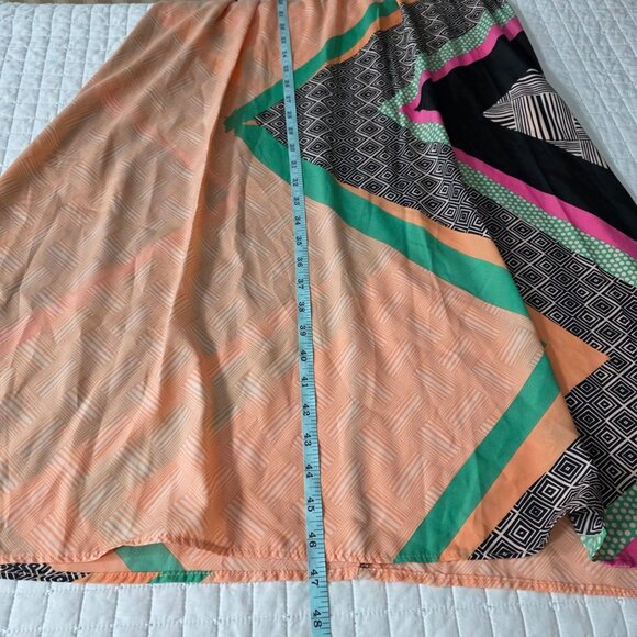 Bar III Sleeveless Abstract Pattern Midi Dress With Back Zipper, Small - Picture 6 of 7